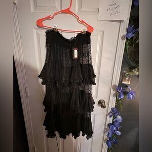 Foxblood ruffle skirt